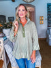 Right Way Striped Top-Olive