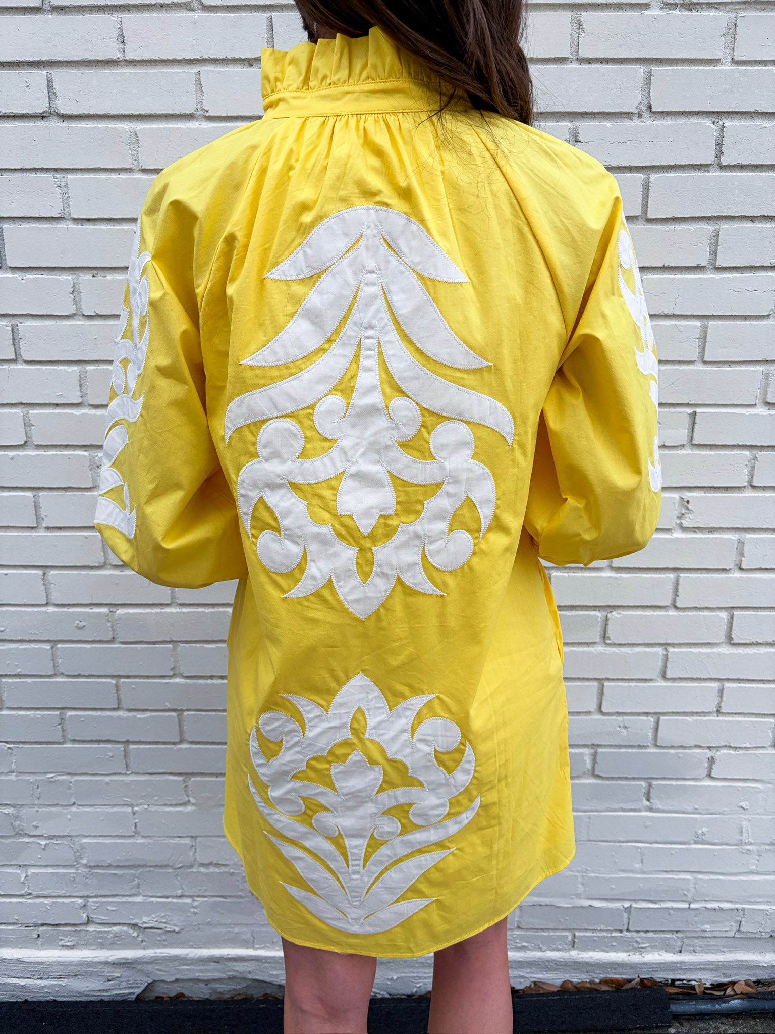 Isla Floral Baroque Dress-Yellow