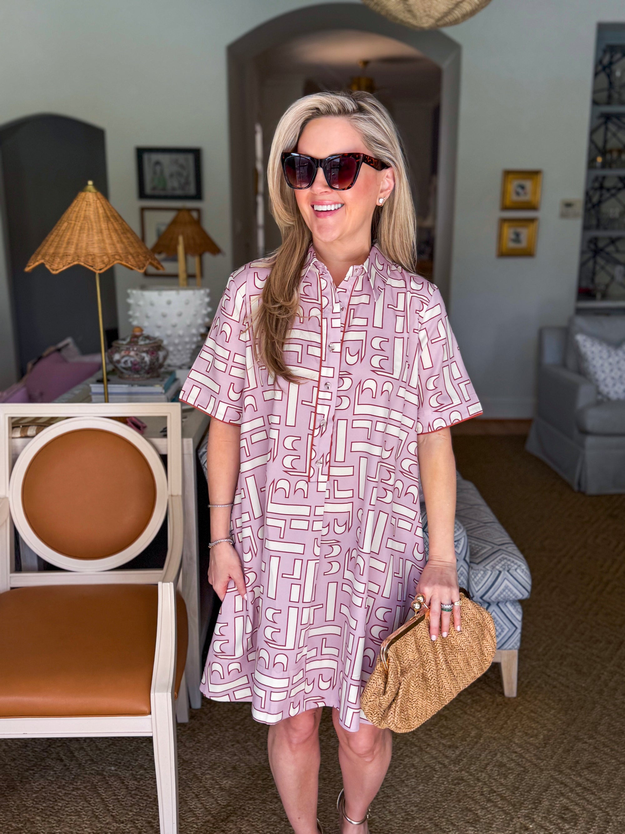 Modern Appeal Abstract Shirt Dress