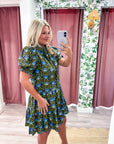Baby Blossom Mini Dress-Brown