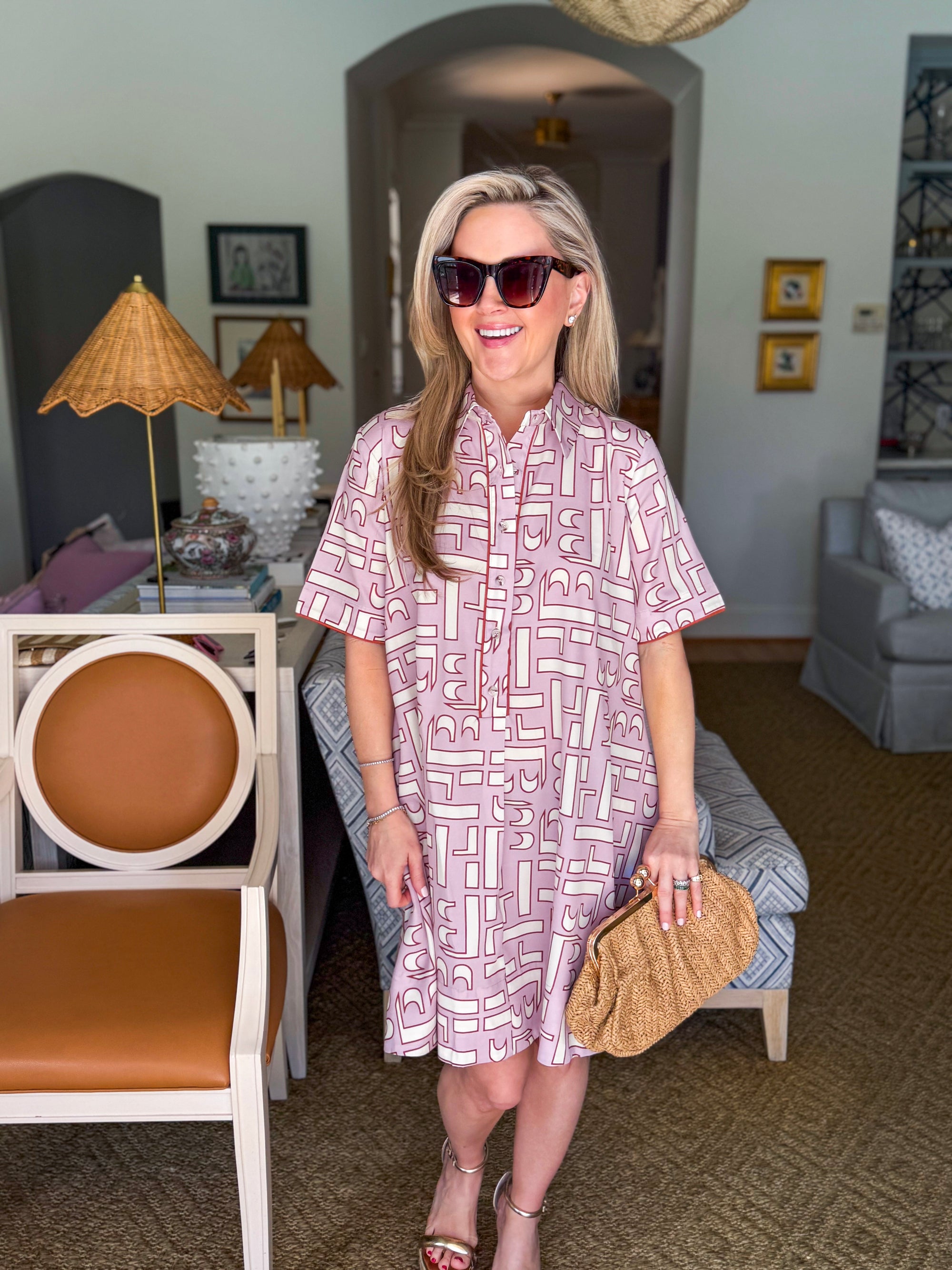 Modern Appeal Abstract Shirt Dress