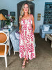 Botanical Empire Midi Dress