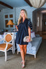 Countryside Mornings Mini Dress-Black