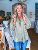 Right Way Striped Top-Olive