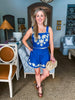 Azure Love Embroidered Short Set