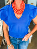 Meet Up Knit Top-Blue
