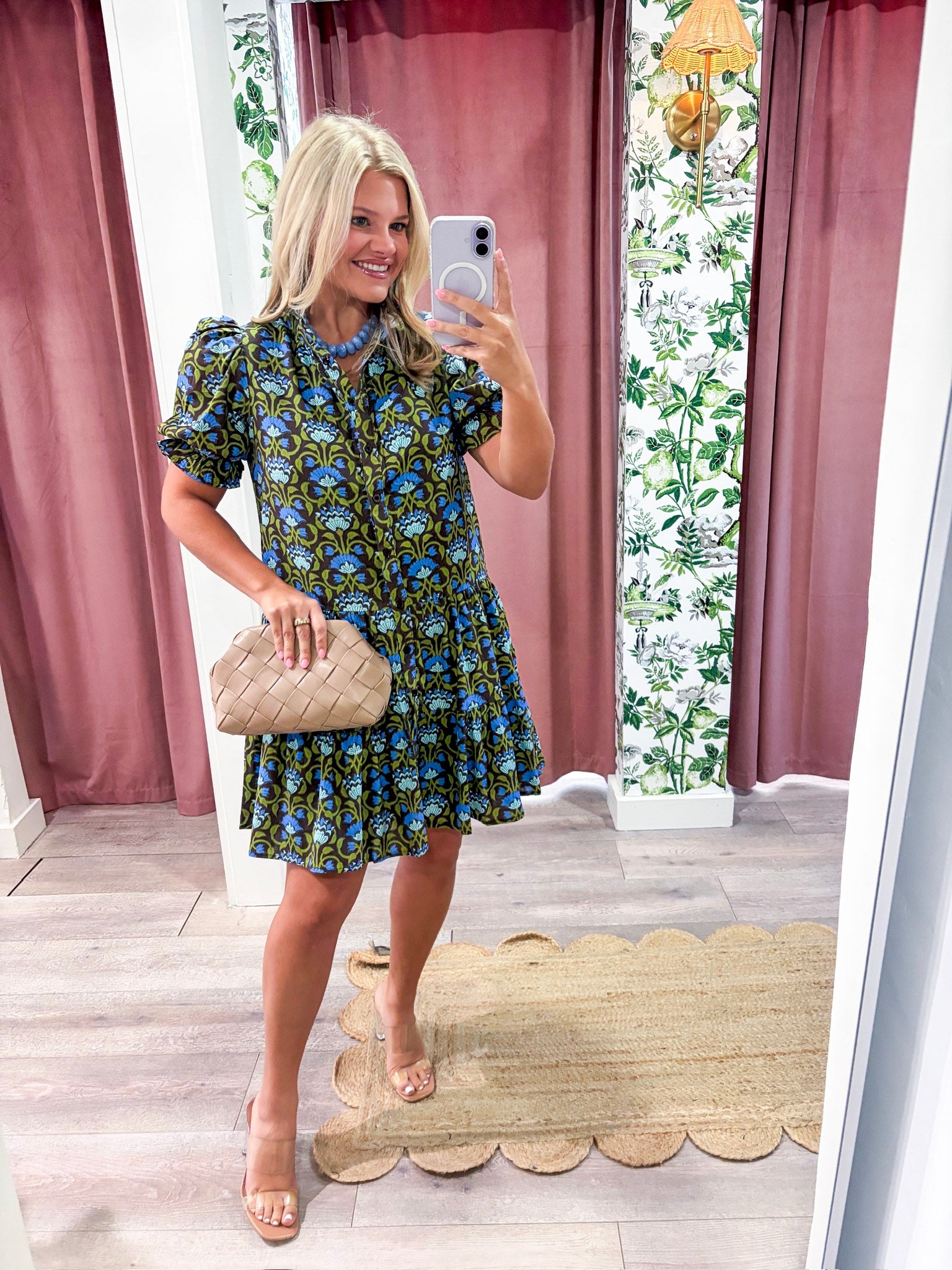 Baby Blossom Mini Dress-Brown