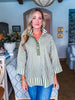 Right Way Striped Top-Olive