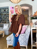 Sweet Harmony Eyelet Top-Brown