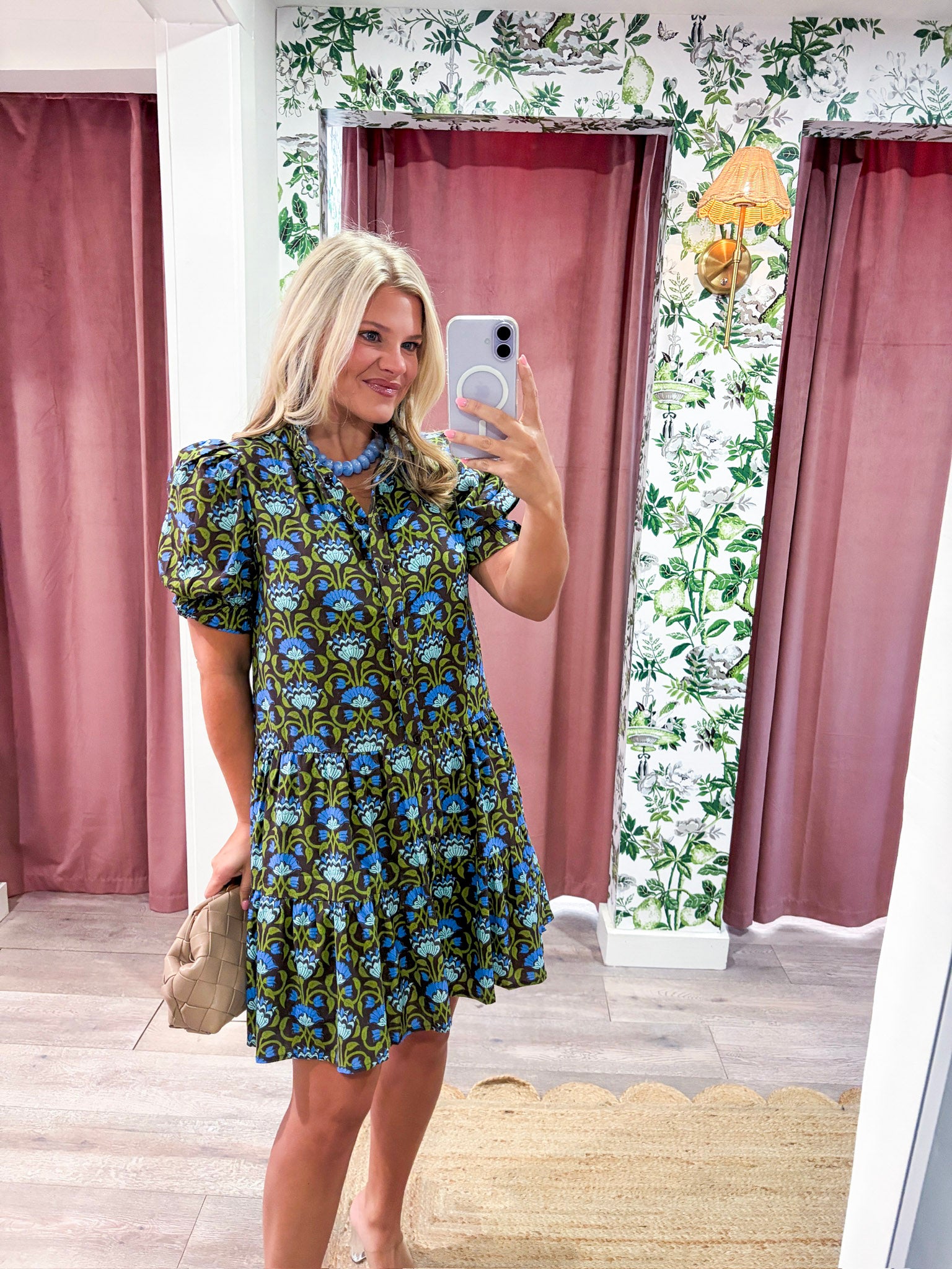 Baby Blossom Mini Dress-Brown