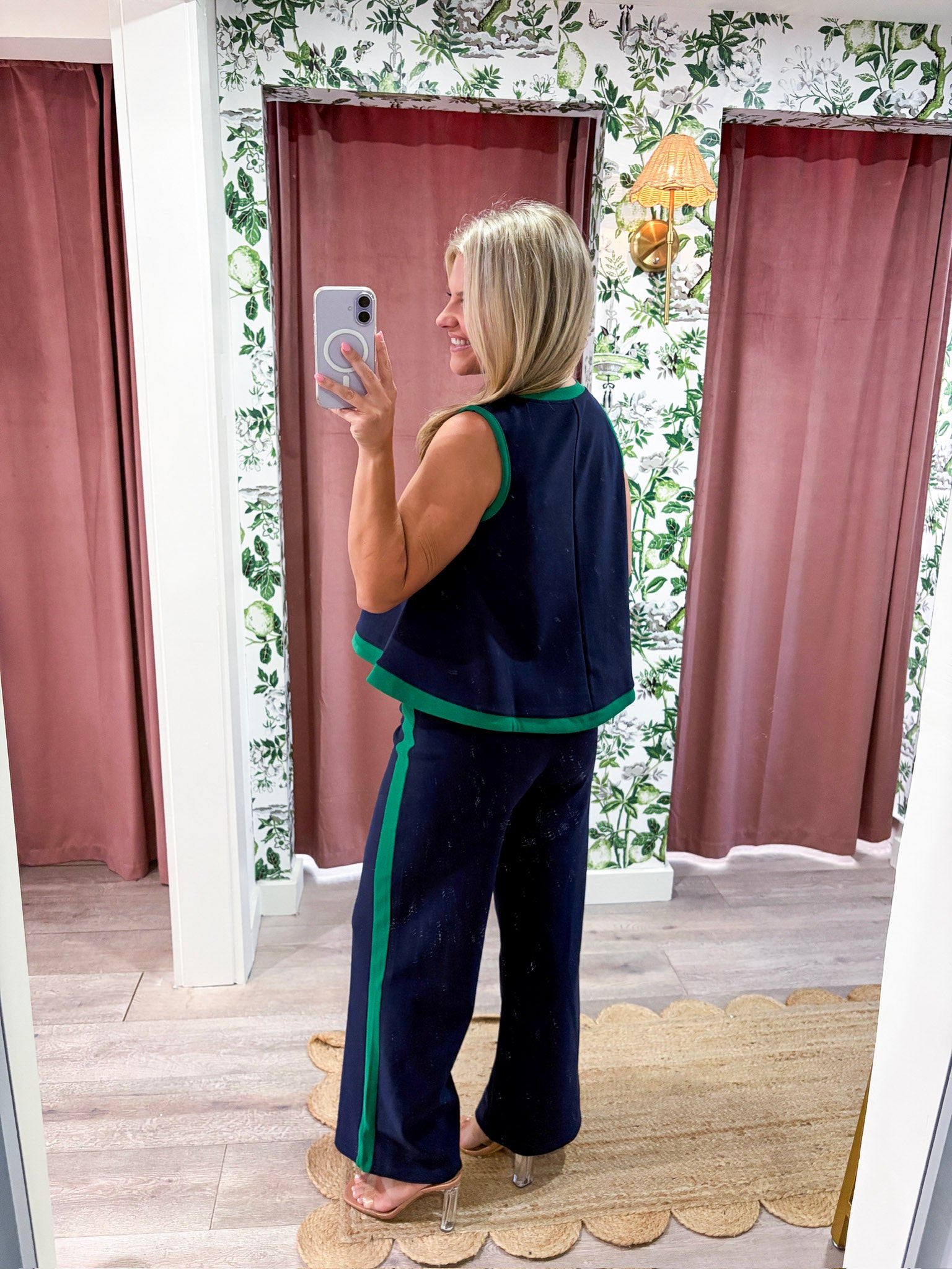 Soft Motion Knit Top-Navy