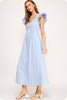 In the Clouds Midi Dress-Chambray
