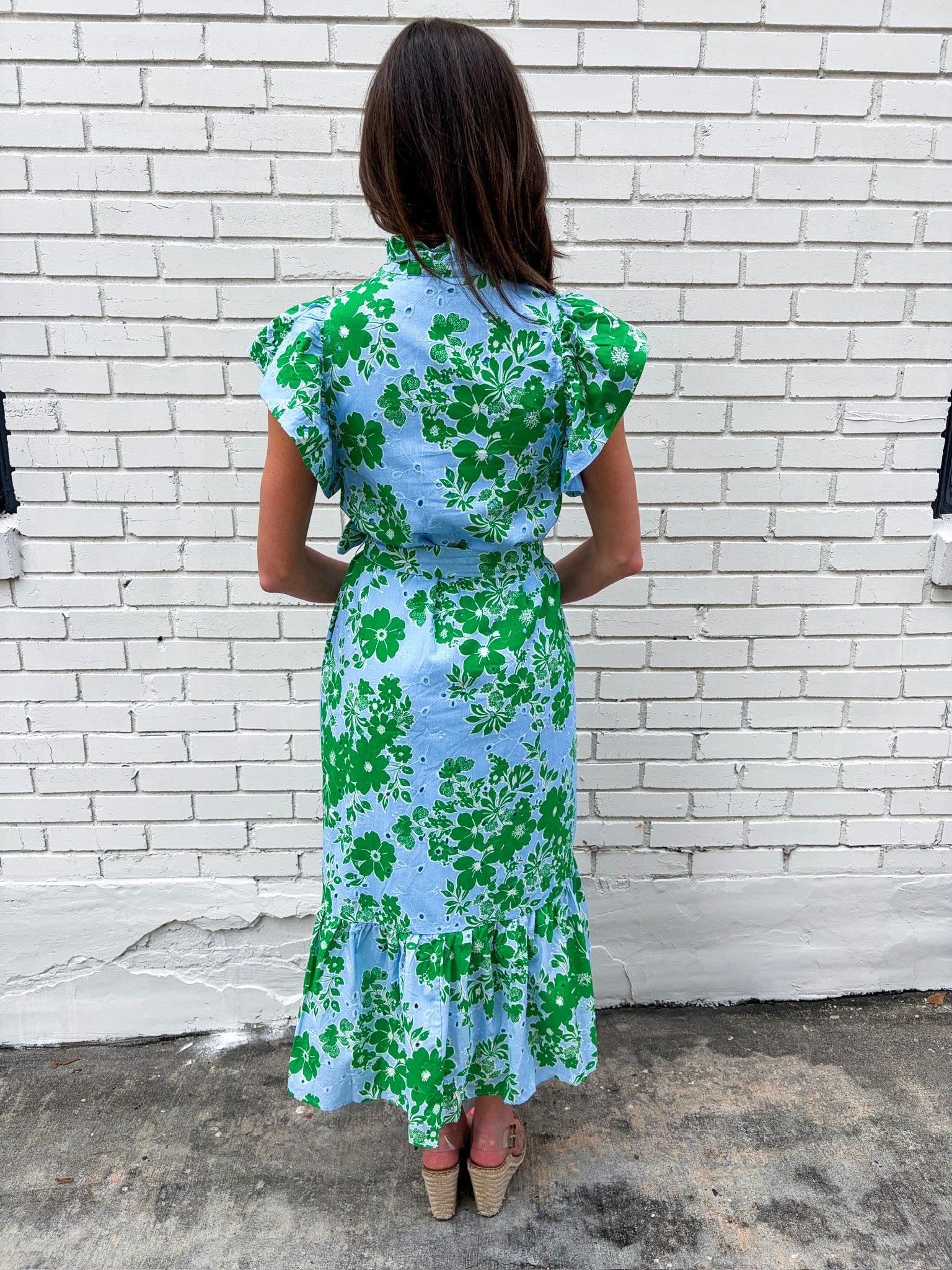 Delicate Petals Midi Dress