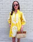 Isla Floral Baroque Dress-Yellow