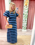 Mariselle Maxi Dress-Navy/Blue