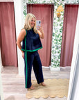 Soft Motion Knit Top-Navy
