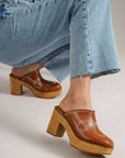 Retro Chic Wooden Clogs