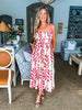 Botanical Empire Midi Dress