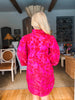 Like a Dream Jacquard Dress-Hot Pink