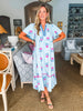 Countryside Life Midi Dress-Peri Blue
