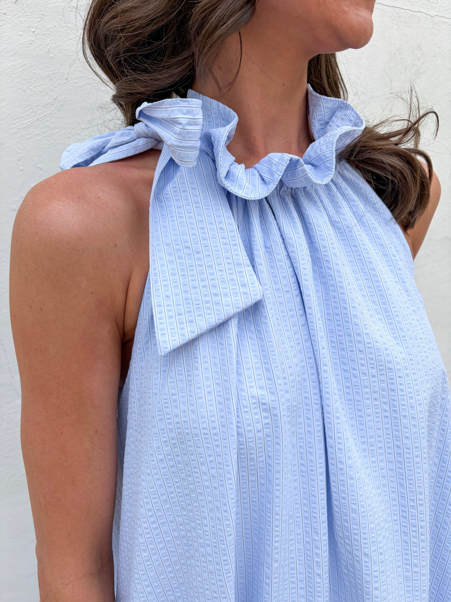 Julia Pinstripe Maxi Dress