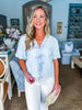 Vintage Eyelet Top-Light Blue