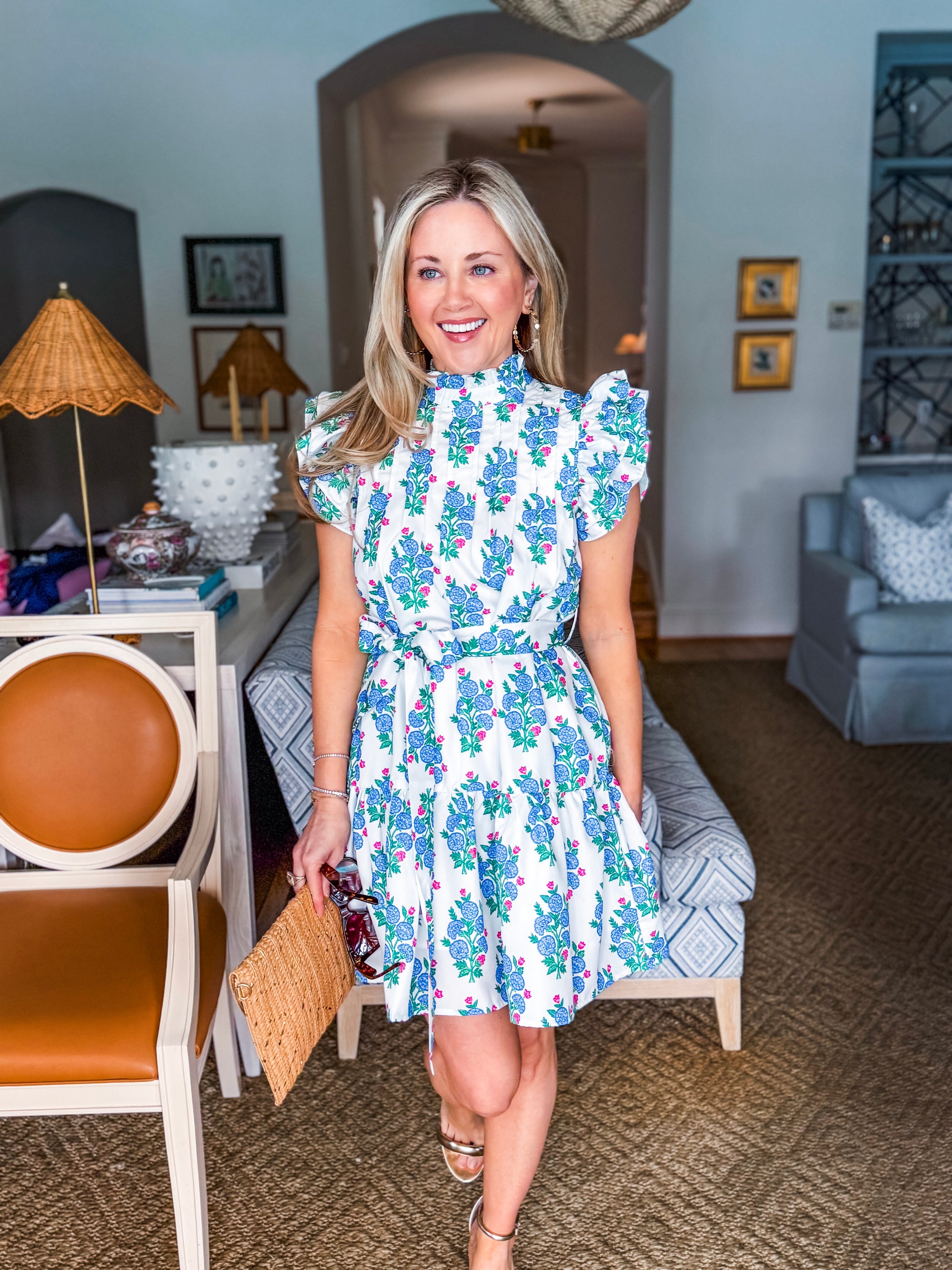 Tuscany Charm Floral Mini Dress