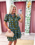Baby Blossom Mini Dress-Brown