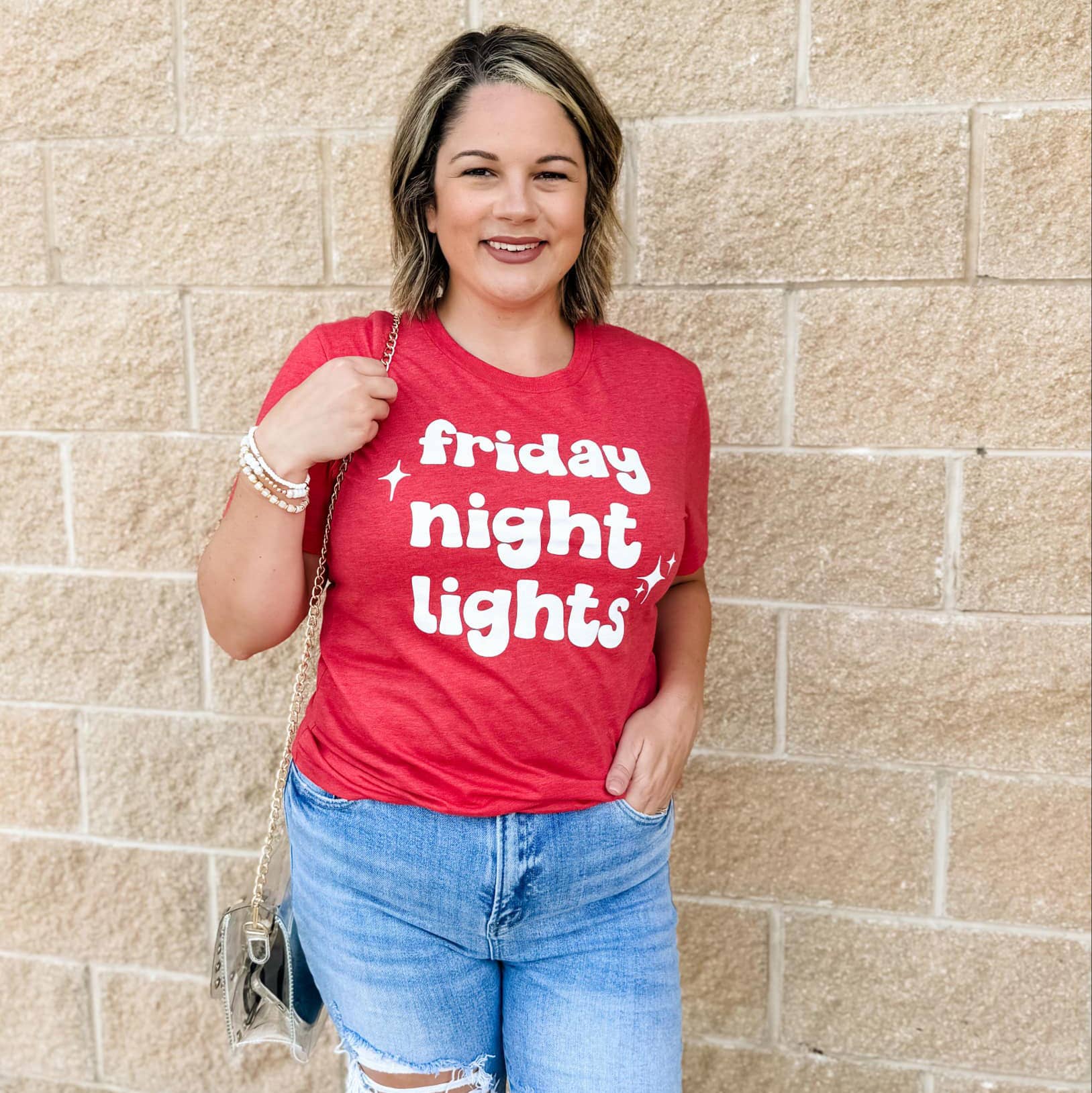 Friday Night Lights Tee-Red