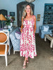 Botanical Empire Midi Dress