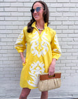 Isla Floral Baroque Dress-Yellow