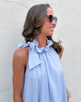 Julia Pinstripe Maxi Dress
