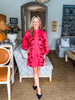 Round Top Rose Mini Dress