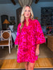 Like a Dream Jacquard Dress-Hot Pink
