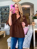 Sweet Harmony Eyelet Top-Brown