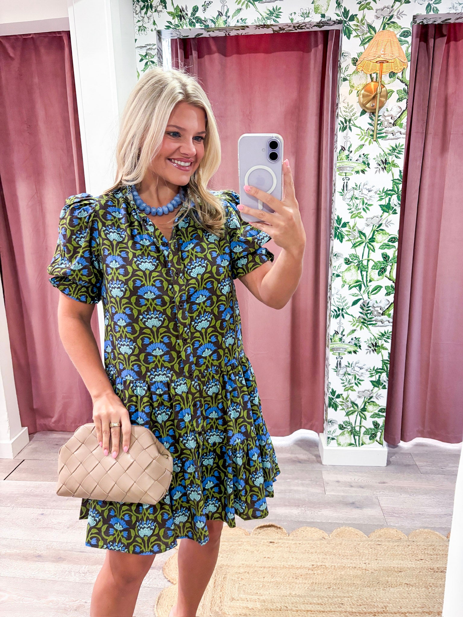 Baby Blossom Mini Dress-Brown