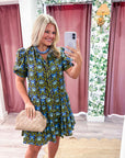 Baby Blossom Mini Dress-Brown