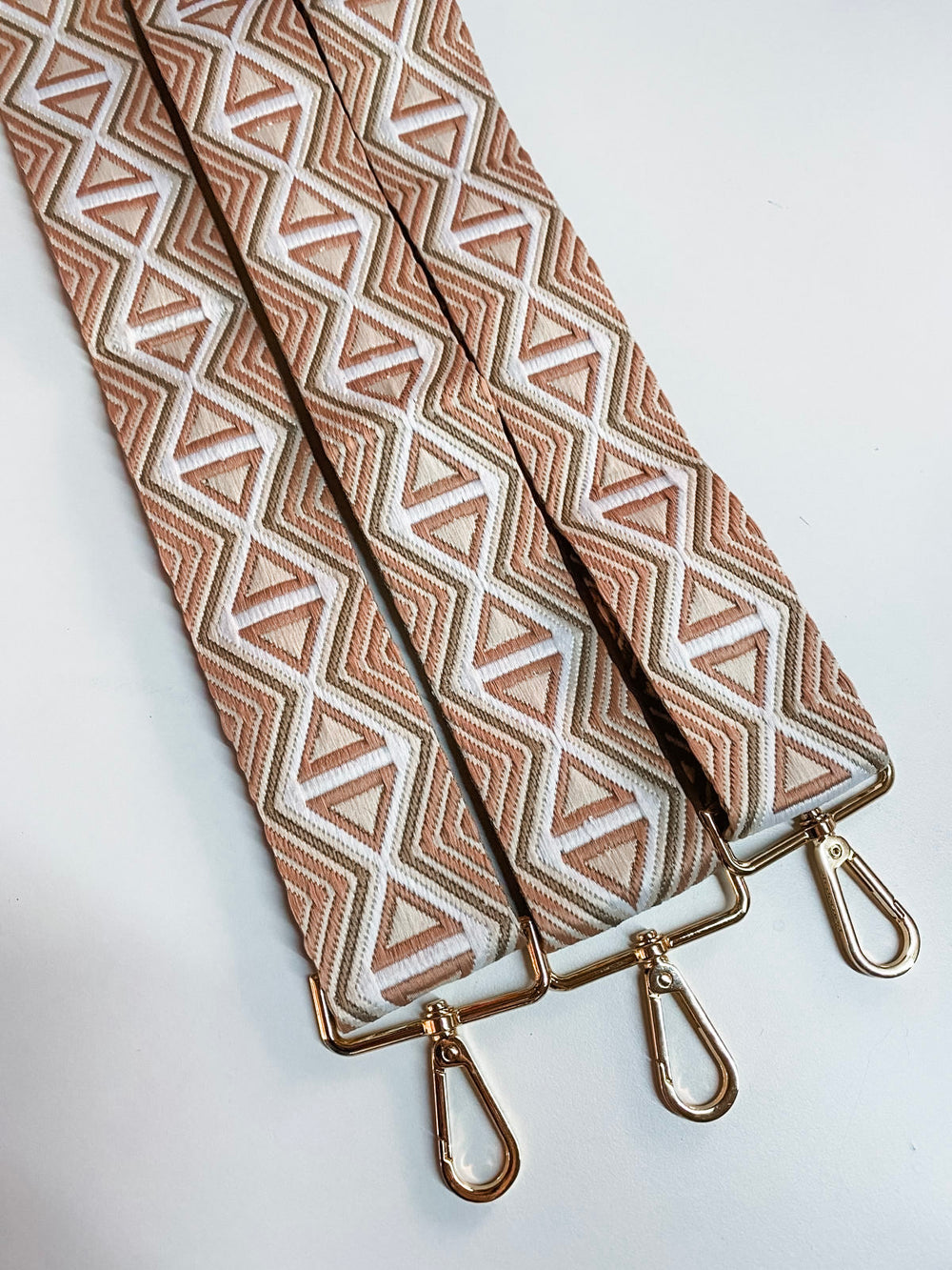 Aztec Triangle Bag Strap-Blush