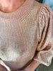 Simple Shine Knit Sweater- Blush