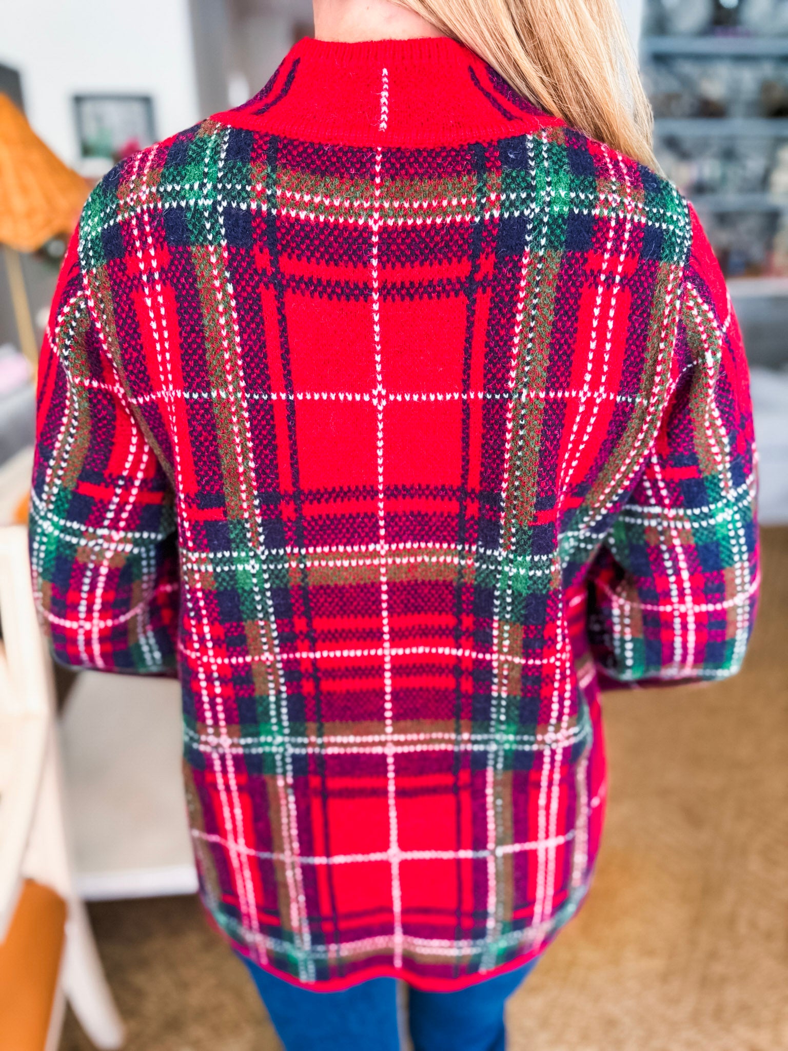 Tree Topper Plaid Top-Red
