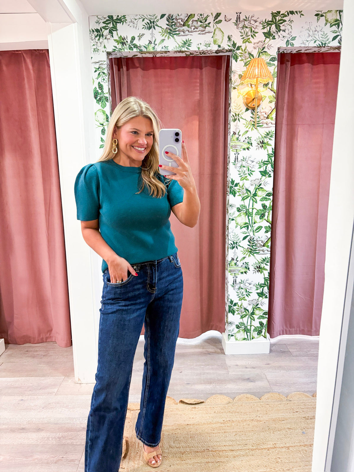 Sunday Autumn Knit Top-Teal