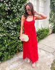Lady in Red Maxi Dress