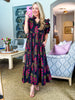 Flora Whim Midi Dress-Black