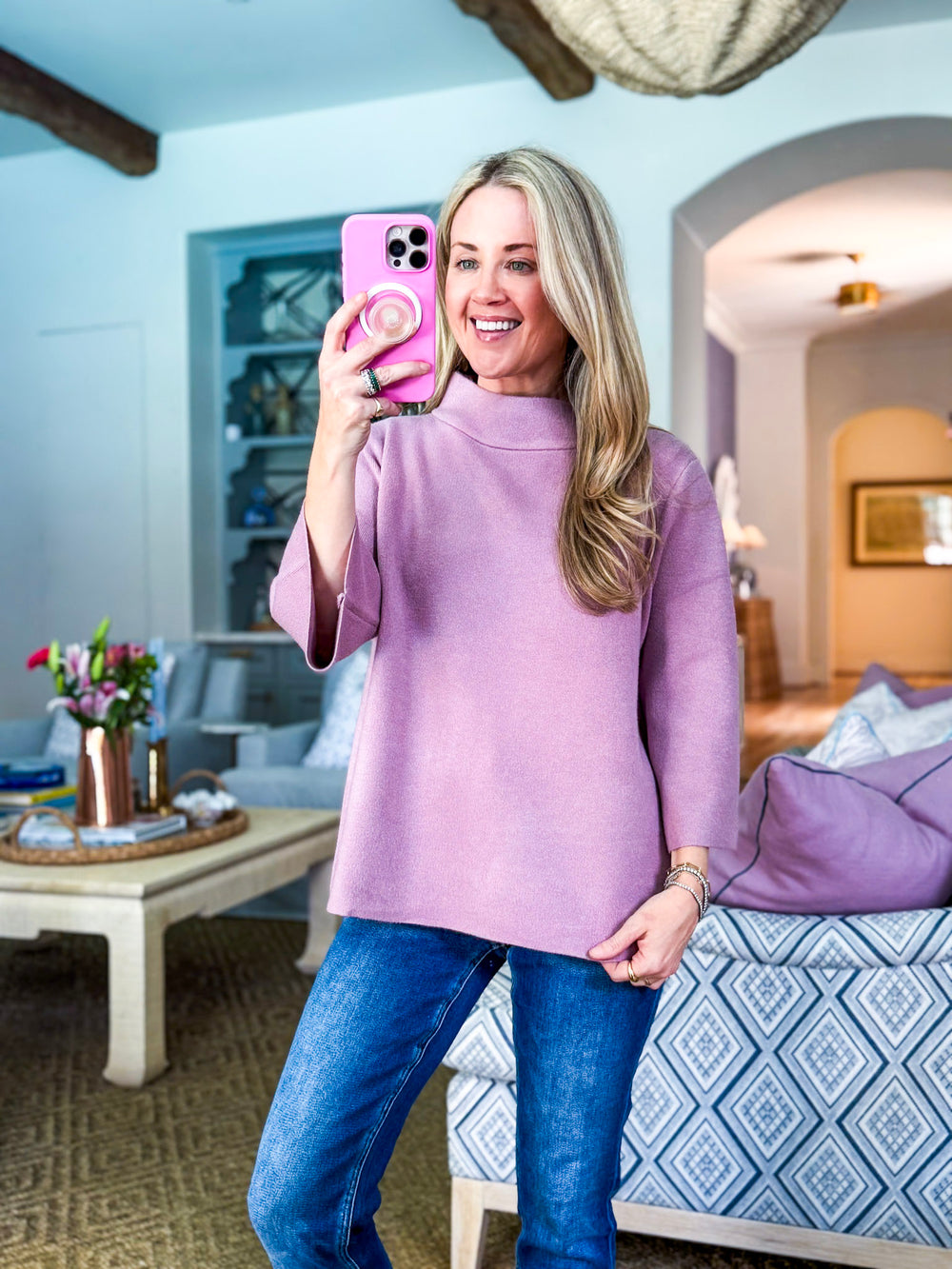 Sweet and Soft Pull Over Sweater-Dusty Mauve