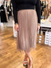 Adorn Me Pearl Midi Skirt- Mocha