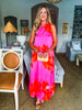 Glena Floral Maxi Dress-Pink
