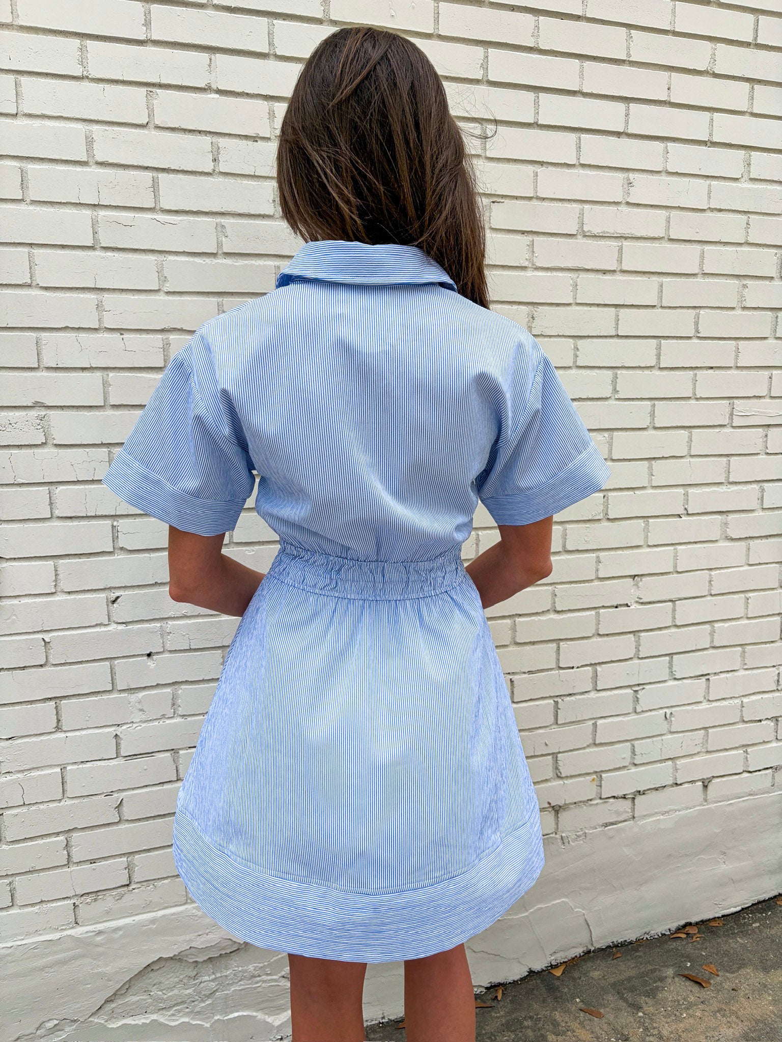 Crisp Summer Button Down Mini Dress