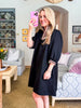 Out and About Jacquard Dress-Black
