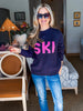Ski Sport Sweater-Navy/Pink