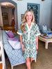 Muted Gardens Floral Mini Dress